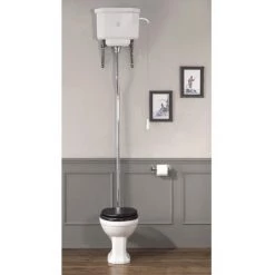 Silverdale Empire Art Deco High Level Toilet - Excludes Seat