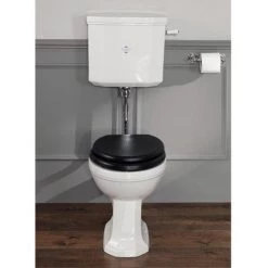 Silverdale Empire Art Deco Low Level Toilet - Excludes Seat