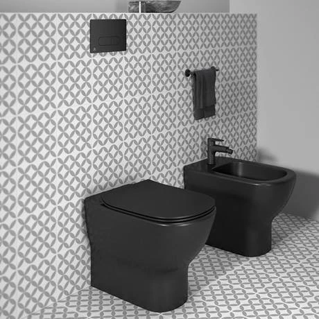 Ideal Standard Tesi Silk Black Back to Wall Bidet - Image 5