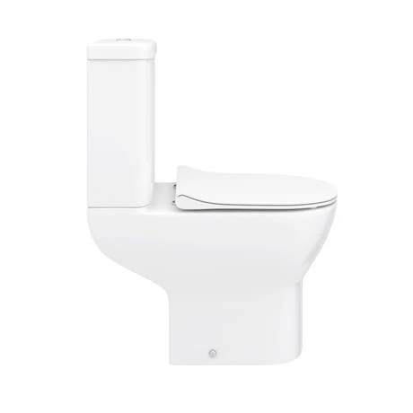 Toreno Round Rimless Close Coupled Toilet + Soft Close Seat - Image 6
