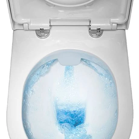 Toreno Round Rimless Close Coupled Toilet + Soft Close Seat - Image 3