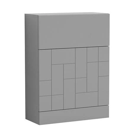 Venice Abstract Grey Complete Toilet Unit w. Pan, Cistern + Polished Chrome Flush - Image 4