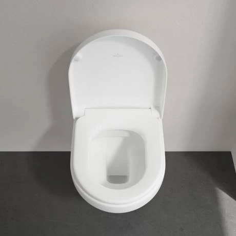 Villeroy and Boch Architectura Compact Rimless Wall Hung Toilet + Soft Close Seat - Image 2