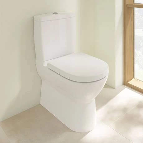 Villeroy and Boch O.novo BTW Close Coupled Toilet (Side/Rear Entry Water Inlet) + Soft Close Seat - Image 3