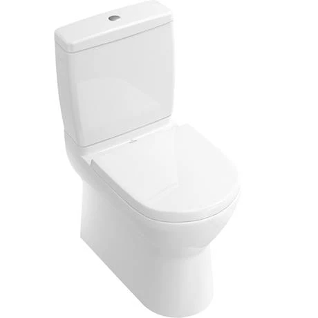 Villeroy and Boch O.novo BTW Close Coupled Toilet (Side/Rear Entry Water Inlet) + Soft Close Seat - Image 4