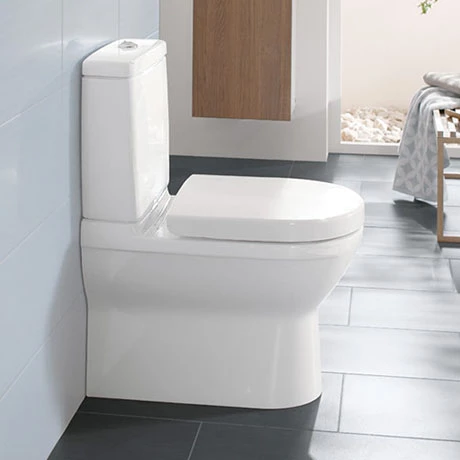 Villeroy and Boch O.novo BTW Close Coupled Toilet (Side/Rear Entry Water Inlet) + Soft Close Seat