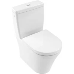 Villeroy and Boch O.novo Rimless BTW Close Coupled Toilet (Side/Rear Entry Water Inlet) + Soft Close Seat