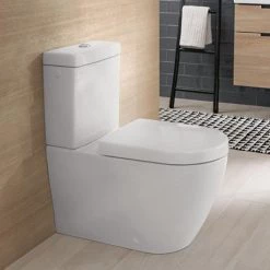 Villeroy and Boch Subway 2.0 DirectFlush Rimless BTW Close Coupled Toilet (Side/Rear Entry Water Inlet) + Soft Close Seat