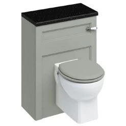 Burlington 60 Back to Wall Unit & Wall Hung Pan (excluding Seat) - Dark Olive