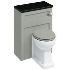 Burlington 60 Back to Wall Unit & Pan (excluding Seat) - Dark Olive