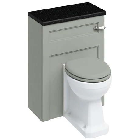 Burlington 60 Back to Wall Unit & Pan (excluding Seat) - Dark Olive