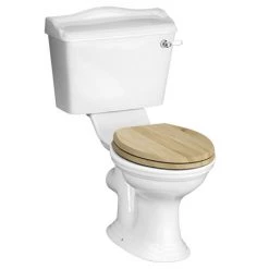 York Traditional Close Coupled Toilet + Soft Close Seat