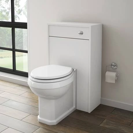 York Traditional White Ash BTW WC Unit with Pan & Top-Fixing Seat - Image 3