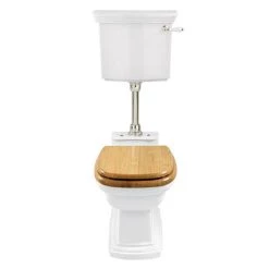 Imperial Radcliffe Low Level Toilet with Ceramic Plate + Polished Nickel Fittings